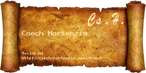 Csech Hortenzia névjegykártya