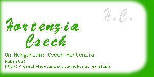 hortenzia csech business card